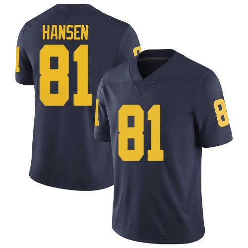 Louis Hansen Michigan Wolverines Men's NCAA #81 Navy Limited Brand Jordan College Stitched Football Jersey YLL7454CG
